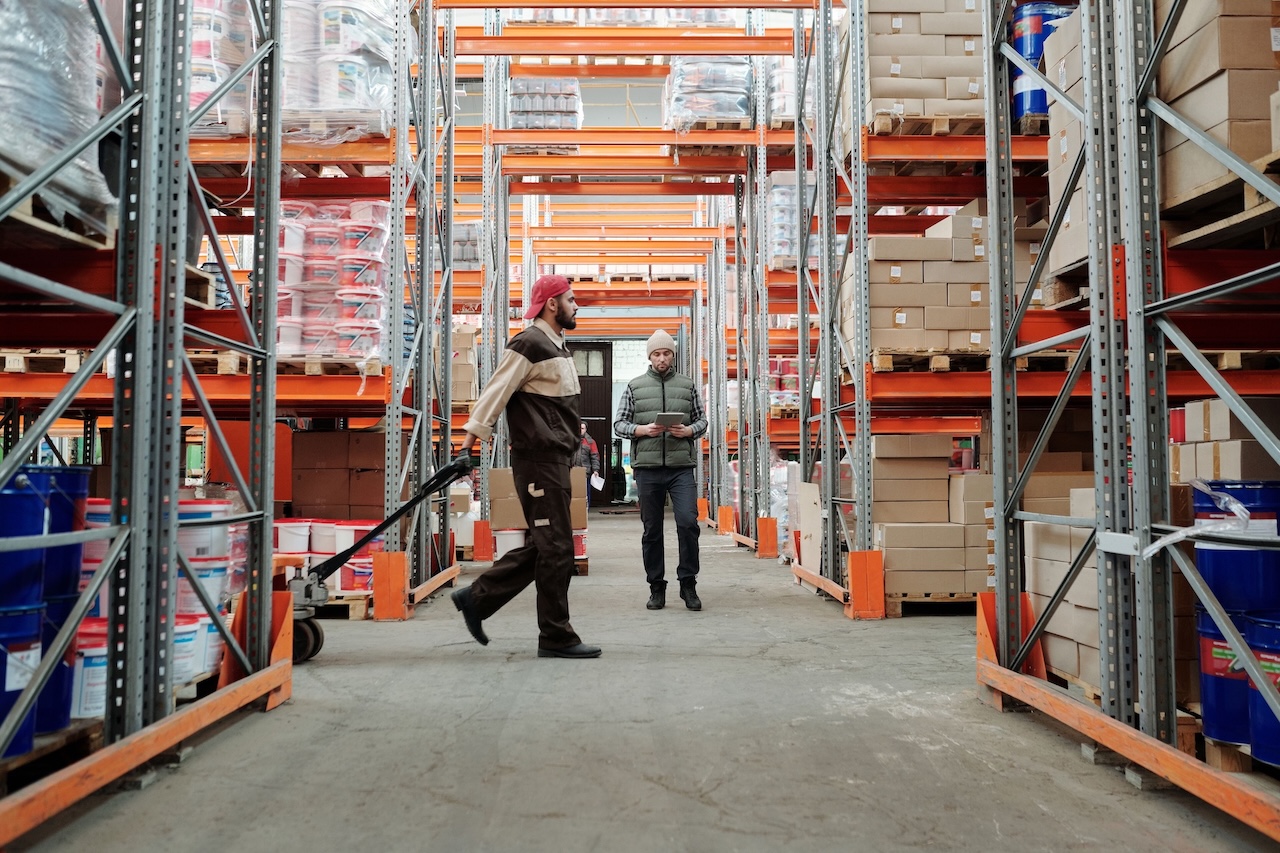 Warehouse stock aisle